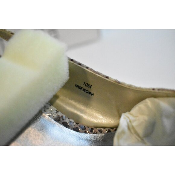 Club Moda Natural Snake Print Heels Pointy Toe Size 10 New in Box - Picture 4 of 7